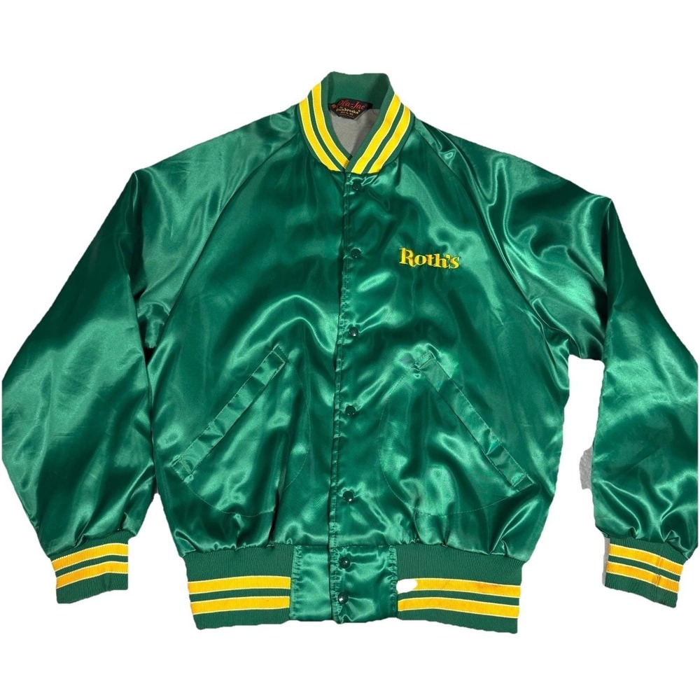 Vintage Pla-Jac By Dunbrooke Bomber Jacket Mens Large Roths Embroidered Logo USA